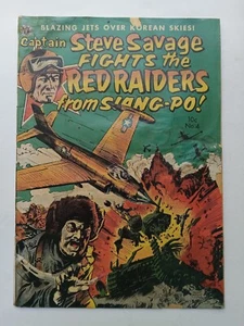 Avon Comics March 1952 CAPTAIN STEVE SAVAGE #4 G/Vg KOREAN War - Picture 1 of 2