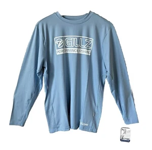 Gillz UPF Fishing Shirt Light Blue Long Sleeve Men's Sz Small S Tournament New - Picture 1 of 12