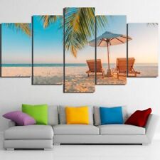 5Pcs Wall Art Canvas Painting Picture Home Decor Modern Abstract Beach Rest Area