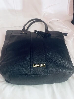 Larger Black KENNETH COLE Leather Shoulder Hobo Tote bag. - Image 1 of 4
