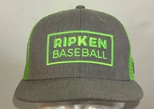 RIPKEN BASEBALL HAT CAP SNAP-BACK ADJUSTABLE GREEN/GRAY EUC - Picture 1 of 11