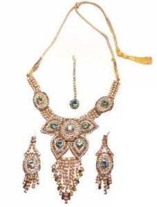Bollywood Set Malaika türkis mit Bangles und Bindis Indien Schmuck Indien - Picture 1 of 2