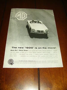 1960 MGA 1600 ***ORIGINAL VINTAGE AD*** - Bild 1 von 3