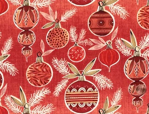 OH CHRISTMAS TREE, Ornaments Swags, Cori Dantini Collection, Cotton Fabric, BTY - Picture 1 of 2