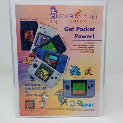 Neo Geo Pocket Color handheld video game console magazine print ad page SNK  - Image 1 of 4