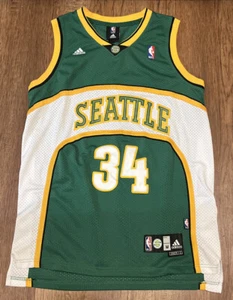 ADIDAS Seattle Sonics NBA Ray Allen #34 Swingman Baskeball Jersey Green Sz N EUC - Picture 1 of 8
