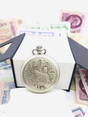 Rare Molniya 🐺 Wolf 🐺 Wolfs 3602 Ch2Z USSR Soviet Molnija Pocket watch vintage - Image 1 of 4
