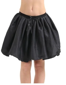 Ladies Black Satin Tutu Skirt 18 Inches Long Halloween Pop Star Marilyn Monroe - Picture 1 of 4
