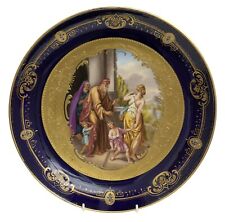 Antique Austrian Vienna Porcelain Charger Hand Painted & Signed by Kauffmann