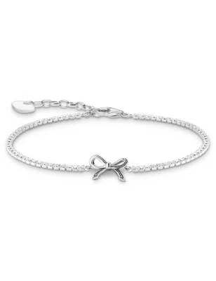Thomas Sabo A2172-643-14-L19V Bracciale a fiocco in argento con pietre bianche - Immagine 1 di 3