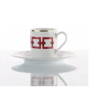 weissestal set of 6 Rome neoclassical porcelain coffee cups with saucer - Picture 1 of 1