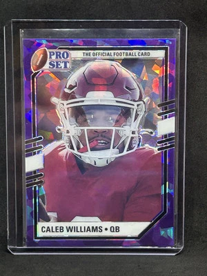 2022 Leaf Pro Set #PSP-CW1 Caleb Williams Purple Portrait Rookie USC Bears RC B7 - Image 1 of 2