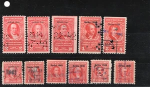 US Revenue Datiert Rottöne 11 Stück gebraucht - CV 5,30$ - Bild 1 von 2