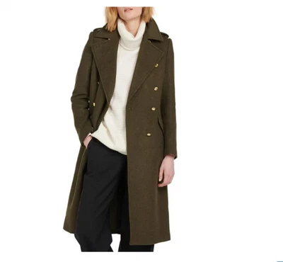 BARBOUR INVERRARAY Wool Blend Military Trench coat MSRP$680 British Lux - Image 1 of 4