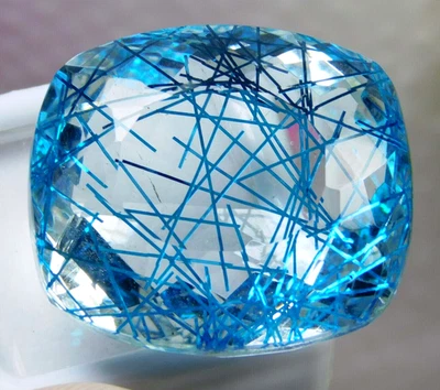 75.4 Ct. Large Rutilated Quartz Cushion Cut Loose Gemstone Gift for Daughter/Her - Image 1 of 4