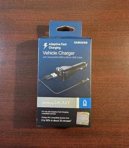 SAMSUNG "Fast Charging" Vehicle Charger w/Detachable USB to Micro USB Cable▪︎NEW - Picture 1 of 8