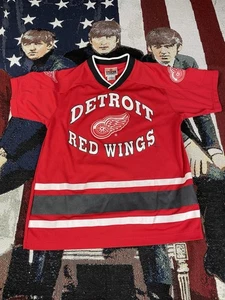 DETROIT RED WINGS HOCKEY JERSEY KIDS LARGE 14-16 Red - Picture 1 of 7