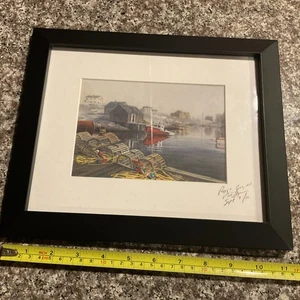 5x7 Peggys Cove Nova Scotia Neil Depew Signed Artist Print Matted Framed - Picture 1 of 4