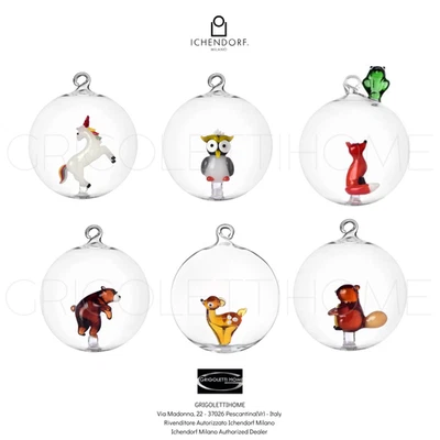 ICHENDORF MILANO Ichendorf Natale 2025 - Woodland Tales - Set 6 Palle/Palline Vetro Assortite