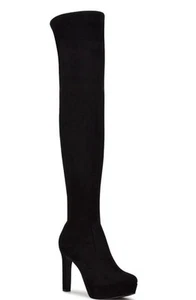 Nine West Gotcha2 Damen-Overknee-Plateaustiefel schwarz Größe 11 neu 169 $ - Bild 1 von 3