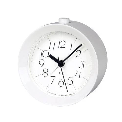 Lemnos RIKI ALARM CLOCK Alarm Clock White WR09-14 WH Table Clock Japan - Image 1 of 1
