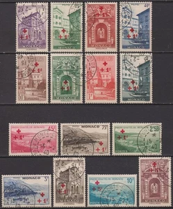MONACO:  n°200/214 oblitérés, croix-rouge  (cote 190€) - Imagen 1 de 2