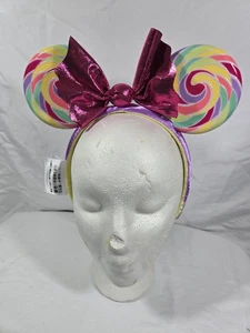 Diadema multicolor exclusiva de piruleta orejas de Minnie de bocadillos y golosinas de los parques de Disney - Imagen 1 de 2