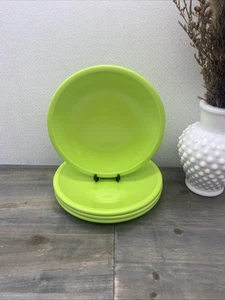 Crate & Barrel Green Melamine Bread Or Dessert Plates 6" Set of 4 - Picture 1 of 5