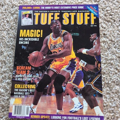 Revista Tuff Stuff - Edición Mayo 1996 MAGIC JOHNSON - Guía de precios de tarjetas coleccionables Foto 1 de 3
