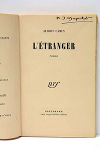 Albert CAMUS L'Étranger Gallimard Paris 1942 - Imagen 1 de 9