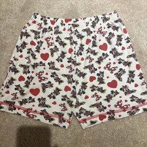 disney minnie mouse girl Valentines shorts cotton size m 8yo - Picture 1 of 3