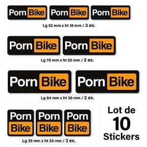 Porno Fahrrad Pack Von 10 Sticker / Aufkleber - Vintage Bike - Bild 1 von 3