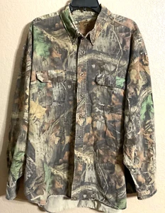 Vintage Duxbak Shirt 2XL Camo Hunting Advantage Timber Long Sleeve Mens - Picture 1 of 5