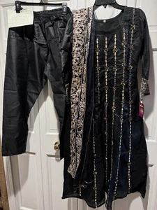Women’s 3 Pieces Anarkali Style With Pant And Dupatta pakistani Size: S New - Picture 1 of 6