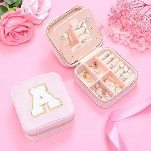 Small Jewelry Travel Case Organizer with Mirror - Picture 1 of 6