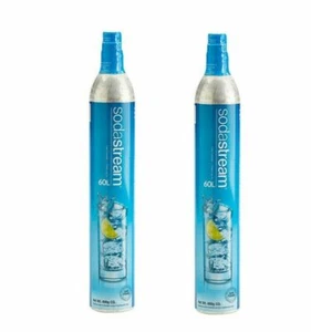 60L Sodastream Spare Gas Cylinder Refill Soda Stream Maker Beverages Pack of 2 - Picture 1 of 7