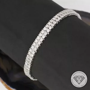 Wert 20.500,- Edles Tennis Brillant Armband 6,00 Ct 585 Weiß Gold T0279 xxyy - Bild 1 von 6