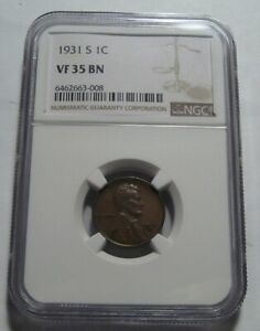 = 1931-S VF35 NGC Lincoln WHEAT Cent, Key Date, Super EYE Appeal, FREE Shipping