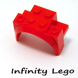 4 LEGO Red Vehicle Tall Mudguard 2x4x2.3 Wheel Arch Car 18974, 4 Pieces - Picture 1 of 2