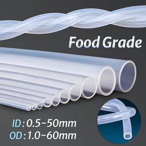 Tubo sottovuoto silicone trasparente traslucido alimentare tubo birra gomma morbida - Foto 1 di 12