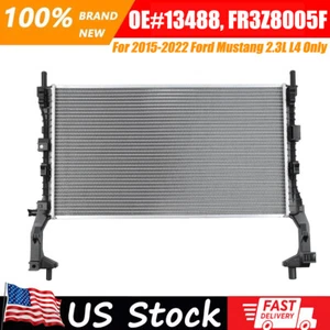 13488 Radiator OE Style Aluminum Core For 2015-22 Ford Mustang 2.3L L4 Only MT - Picture 1 of 12