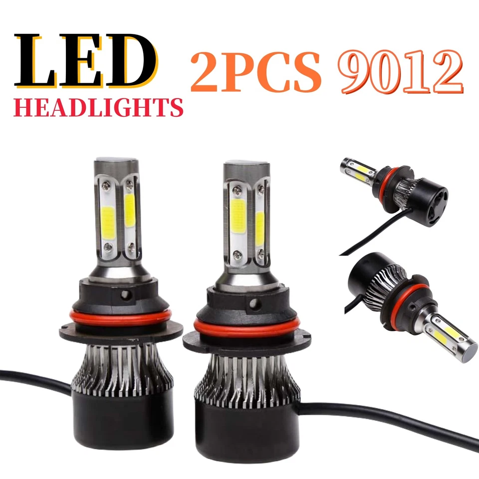 9012 HIR2 LED Headlight Bulb Replace High Lo Beam 2000W 300000LM 6000K 4-Sides Foto 1 de 4