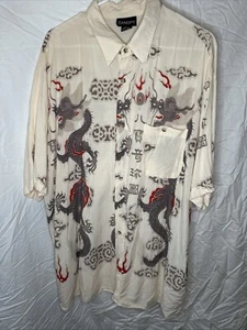 Vintage Canopy Dragon Button Up Hawaiihemd Herren XXL - Bild 1 von 6