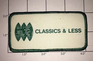 Classics & Less Patch - Vintage - Green & White - 4 1/8 inches x 2 1/8 inches  - Picture 1 of 1