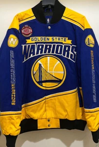 Giacca uomo Golden State Warriors in twill di cotone di G-III NBA con licenza - NUOVO - Foto 1 di 11