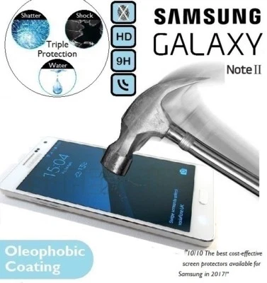 Genuine Tempered Glass 9H Screen Protector N7100 N7105 For Samsung Galaxy Note 2 - Image 1 of 2
