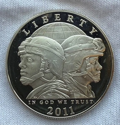 2011-P Proof U.S. Army Commemorative Silver Dollar - Image 1 of 2