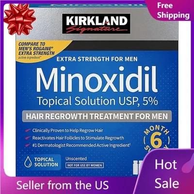 Solución de regeneración del cabello para hombres 5 % botellas de 6 meses Мinохidil Foto 1 de 4