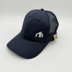 Carhartt Trucker Hat Adult One Size Navy Mesh Back Adjustable Snapback Cap - Picture 1 of 9