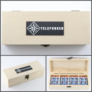TELEFUNKEN Vacuum Tube Storage Wooden Box +8pcs free boxes for 12AT7 12AU7 12AX7 - Picture 1 of 12